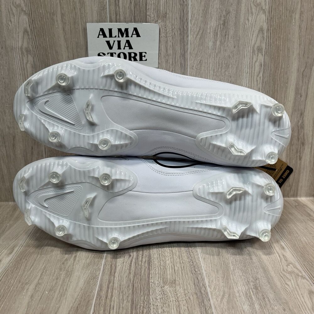 Nike Huarache 9 Varsity Lacrosse LAX Cleats White Black FD0090-101 Mens Size 9.5 - Picture 6 of 7